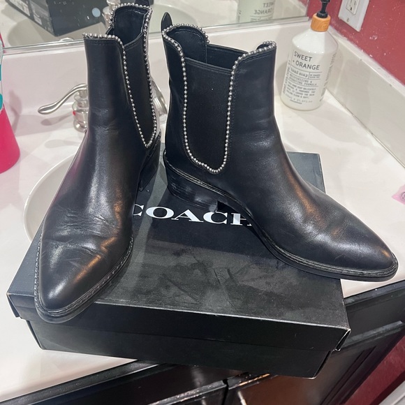 Coach Black booties 7.5 - Picture 1 of 6